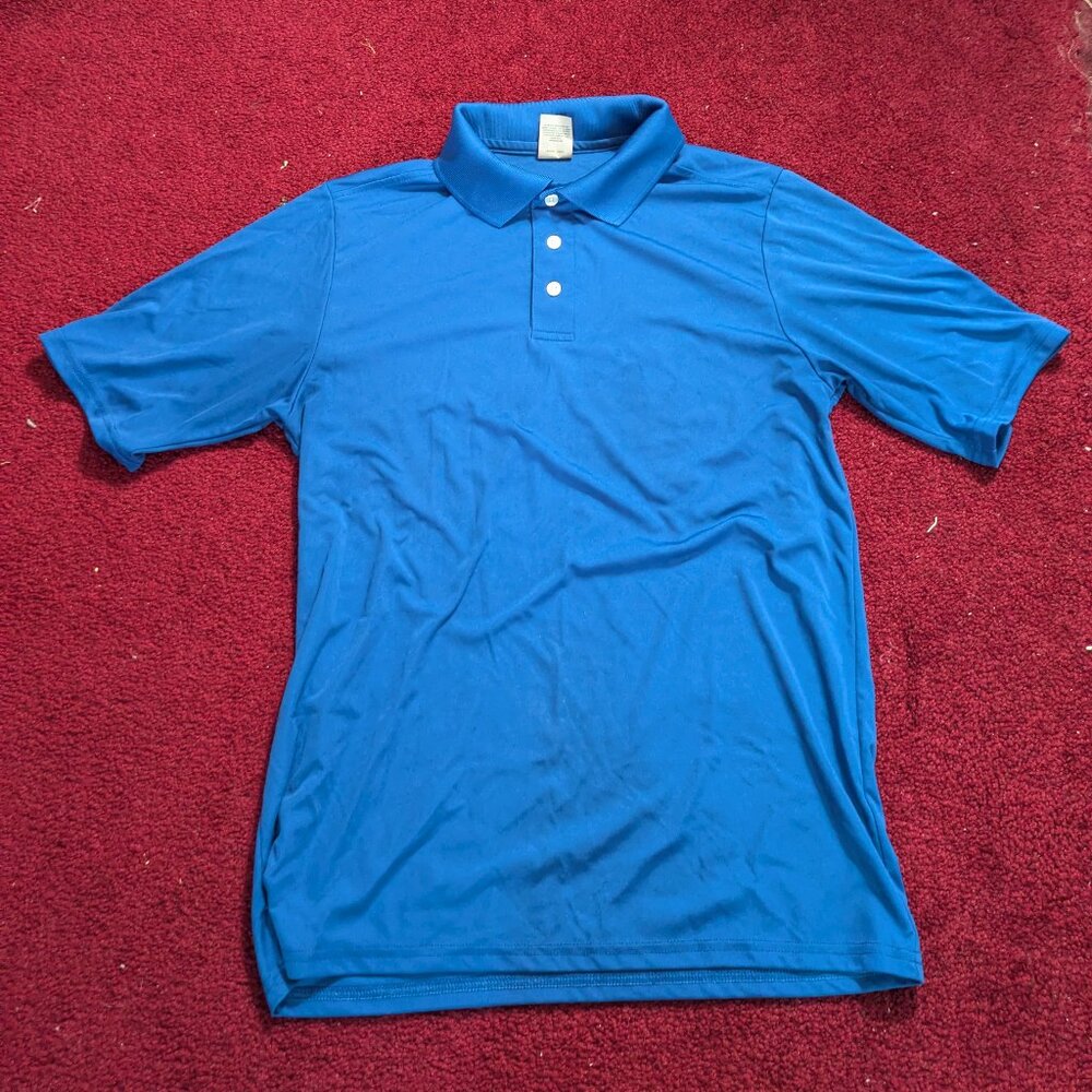 Hanes Cool Dri Blue Polo Shirt Men’s Size S | Moisture-Wicking Performance Golf